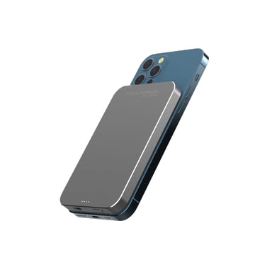 RealPower PB-5000 Mag Lithium Polymère (LiPo) 5000 mAh Recharge sans fil Gris