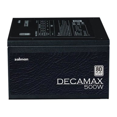 Alimentatore per PC - ZALMAN - DecaMax 500W - 80+ - Non modulare - Ventola da 120 mm - Nero