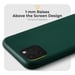Moozy Custodia in silicone della serie Minimalist per iPhone 11 Pro Max, verde notte - Sottile, morbida finitura opaca in TPU
