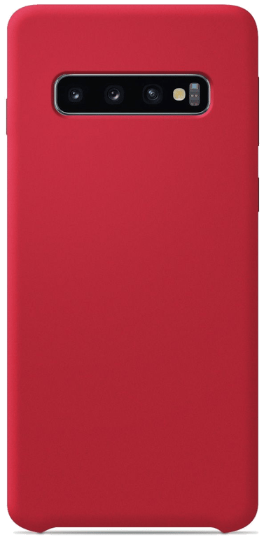 Coque silicone unie compatible Soft Touch Rouge Samsung Galaxy S10 Plus