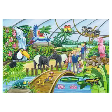 Puzzle 2X24 piezas - Sumérgete en el mundo del Zoo con tus héroes favoritos