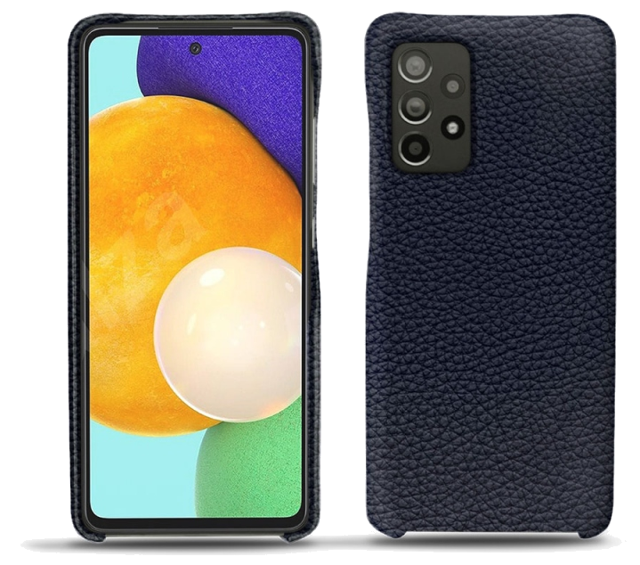 Coque cuir Samsung Galaxy A52 - Coque arrièreBleu