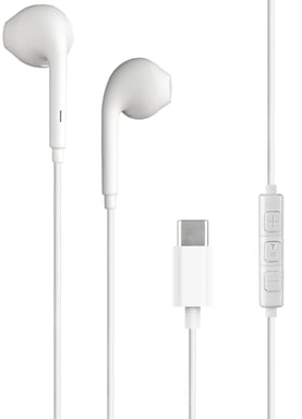 Auricolari USB C Tasto Bianco con Telecomando e Microfono