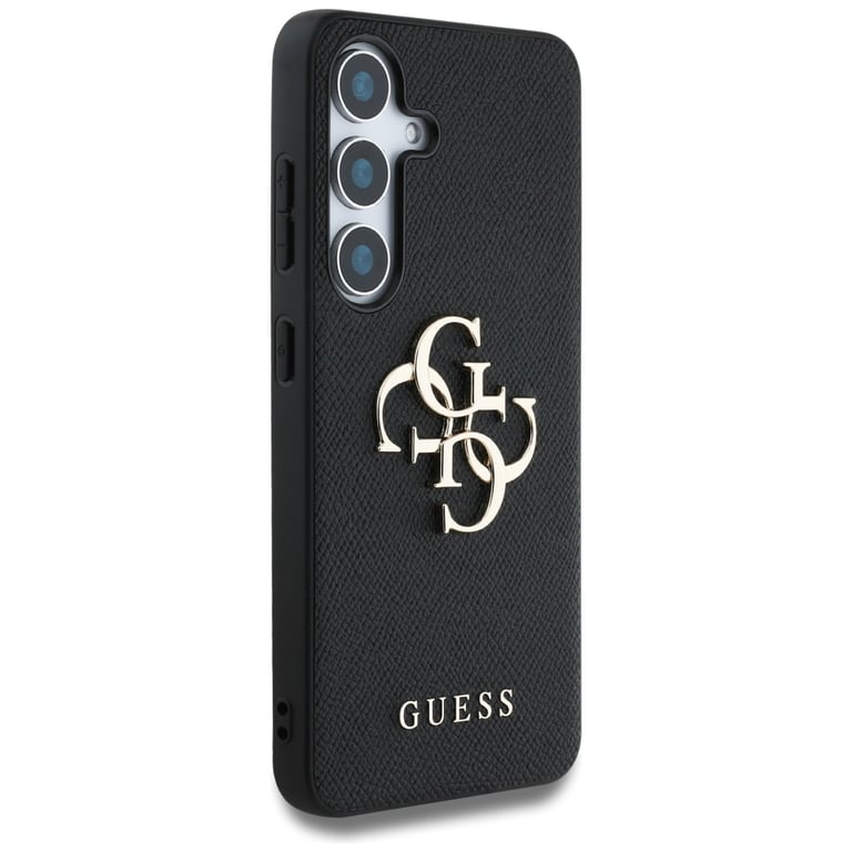 Guess GUHCS25SPGT4MBK Coque Grained Big 4G Logo Small Classic Logo pour Samsung Galaxy S25 - vue 2
