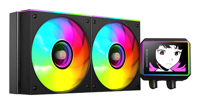 Raffreddamento Liquido Mars Gaming ML-VISIONII240 AIO 240mm con Schermo IPS Rotante da 2,8''