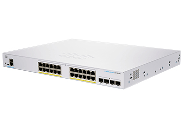 Cisco Business 350 Series 350 24P 4G Commutateur C3 Géré 24 x 101001000 PoE+ + 4 x Gigabit SFP Montable sur rack PoE+