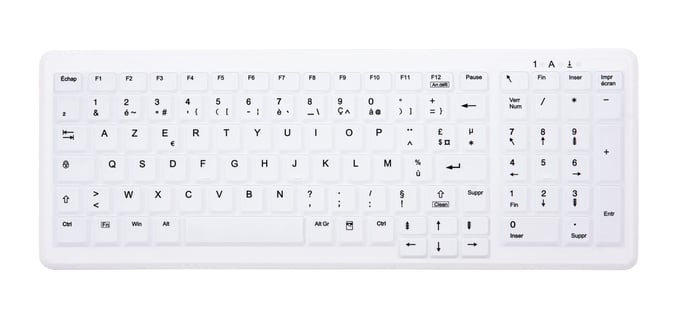 CHERRY AK-C7000 clavier RF sans fil AZERTY Français Blanc