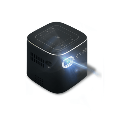 LENSO CUBE, Mini vidéoprojecteur portable, Support résolution 1080p, Full HD 4K, Wi-Fi, USB-C, HDMI, Projecteur Netflix TV, Bluetooth