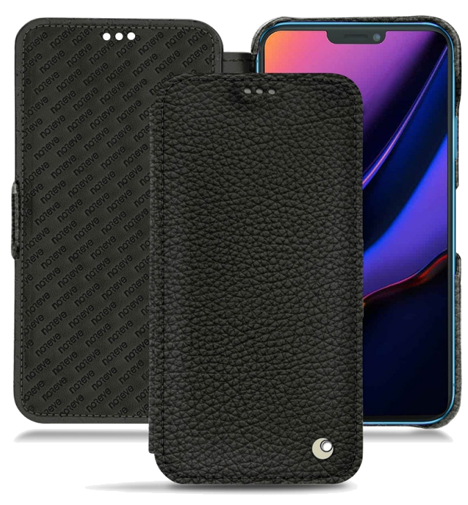 Housse cuir Apple iPhone 11 - Rabat horizontalNoir