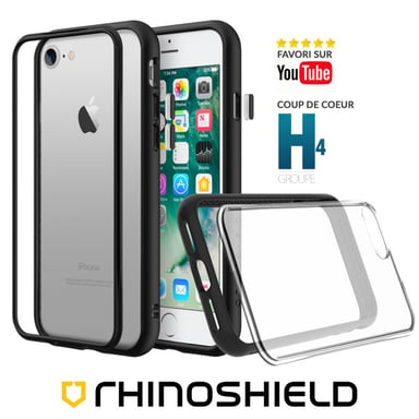 Funda RhinoShield compatible con [iPhone SE2 / iPhone SE (2020) / iPhone 8 / iPhone 7] Mod NX - Protección delgada personalizable con tecnología de absorción de impactos [sin BPA] - Negro