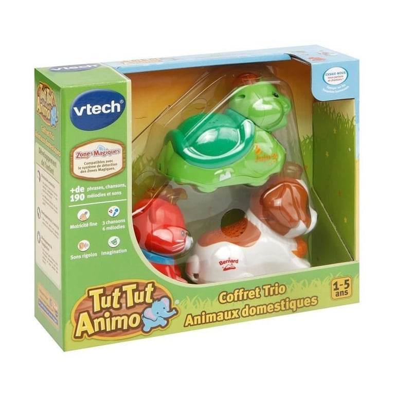 Coffret Trio Tut Tut Animo VTECH Animaux Domestiques 3 animaux parlants et roulants Mixte De 1 à - vue 4