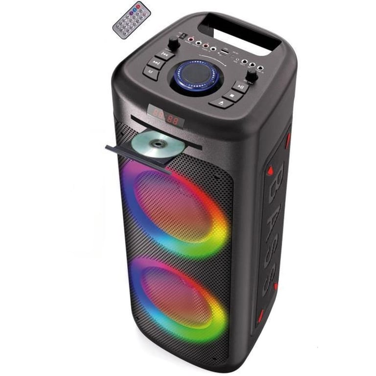 Enceinte lumineuse avec lecteur CD INOVALLEY MS06 CD Bluetooth 5.0 Fonction karaoké Neuf - vue 5