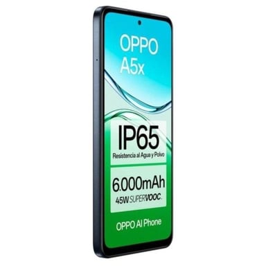 OPPO A5x 16,9 cm (6.67'') SIM doble Android 15 4G USB Tipo C 4 GB 128 GB 6000 mAh Negro