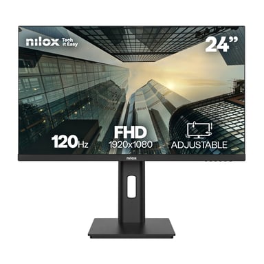 Nilox NXM24REG1201 écran plat de PC 61 cm (24 ) 1920 x 1080 pixels Full HD LED Noir - Neuf