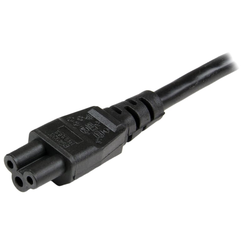 StarTech.com Câble d'Alimentation en Trèfle (PC Portable) 2 m - Schuko CEE7 vers IEC 320 C5 (Tripolaire) Noir - vue 3