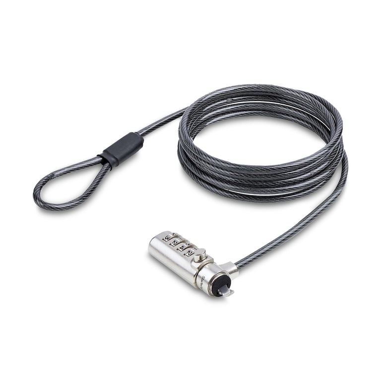 Câble antivol StarTech SLIM Laptop Cable Lock Noble Wedge acier 2 combinaison - vue 2