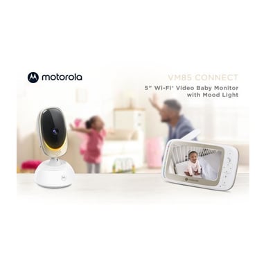 Baby Phone Vidéo connecté - MOTOROLA - Audio Bidirectionnel - Détection de Mouvement et Son-Vision Nocturne - VM85