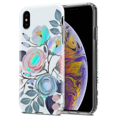 Coque pour Apple iPhone XS MAX en FLEURS DE PIVOINES Housse de protection Étui en silicone TPU avec motif floral