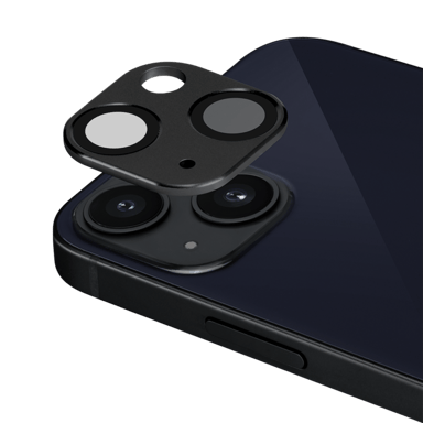 Protector de lente de aleación metálica para Apple iPhone 13/13 mini, Negro ónix