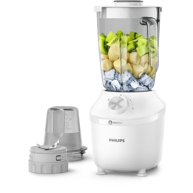 Frullatore - PHILIPS - Serie 3000 HR2291/20 ? Bianco ? Capacità della ciotola in vetro 1,25L ? 2 velocità ? 600W