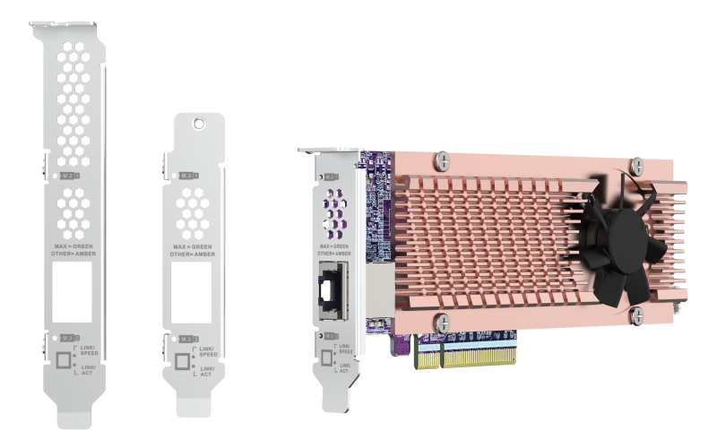 Qnap Card QM2 carte et adaptateur d'interfaces Interne PCIe, RJ-45 Noir - vue 3