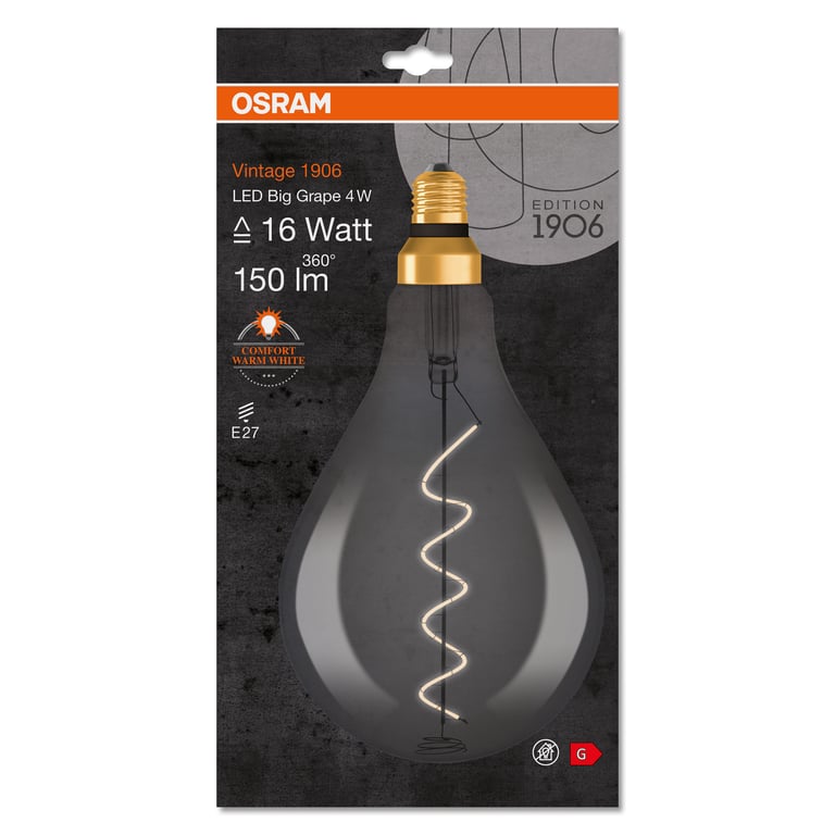 OSRAM Ampoule LED standard Ed.1906 filament slmoke E27 110 lm - vue 5
