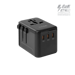 Supreme Universal Travel Adapter GaN 67W 4-bulit-in Port, Black