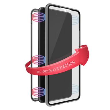 Coque de protection ''360° Glass'' pour Samsung Galaxy S21, argent