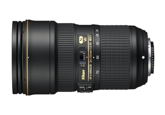 Nikon AF-S NIKKOR 24–70 mm 1:2.8E ED VR SLR Objetivo de zoom estándar Negro