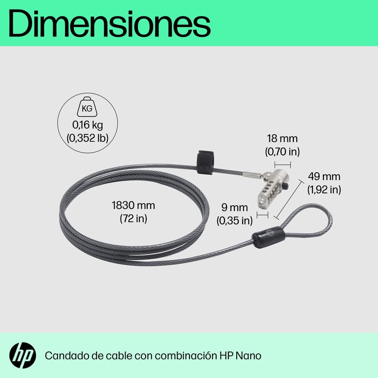 HP Nano Câble Lock - vue 4