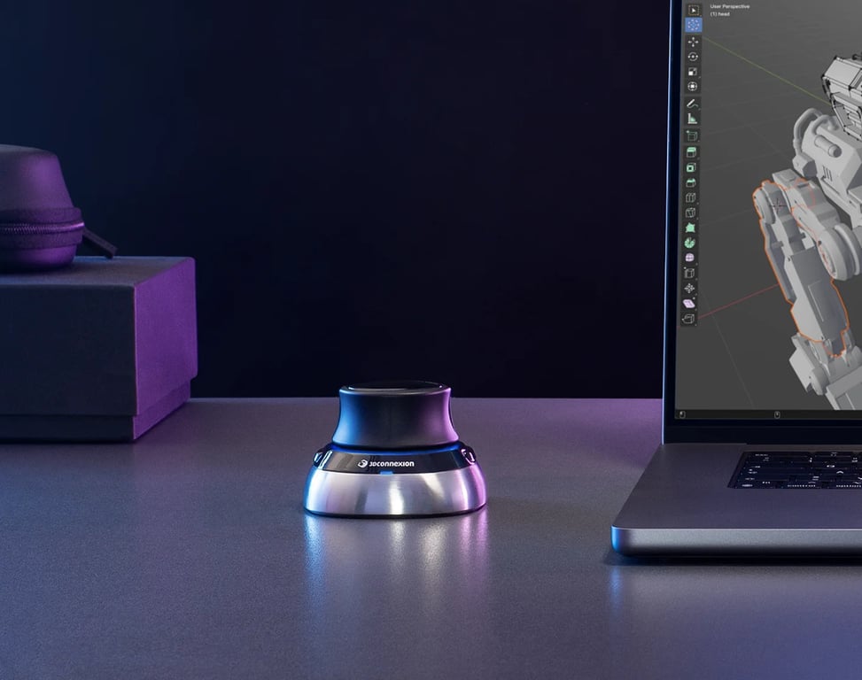3Dconnexion SpaceMouse Bureau RF Wireless + Bluetooth + USB Type A 6DoF Neuf - vue 3