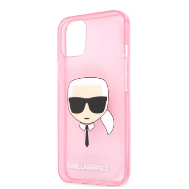 Funda Karl Lagerfeld KLHCP13XKHTUGLP para iPhone 13 Pro Max 6.7' Brillo rosa Cabeza de Karl