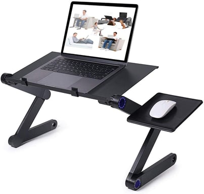 Soporte inteligente ajustable para ordenadores portátiles de 17 pulgadas, negro.