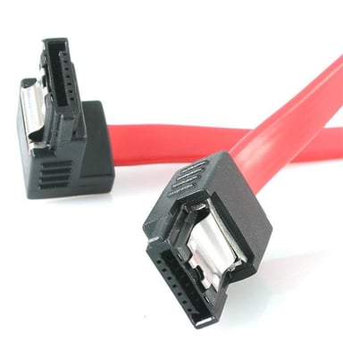 StarTech.com 12'' latching sata cable - 1 Right Angle M/M cable de SATA 0,3 m Rojo