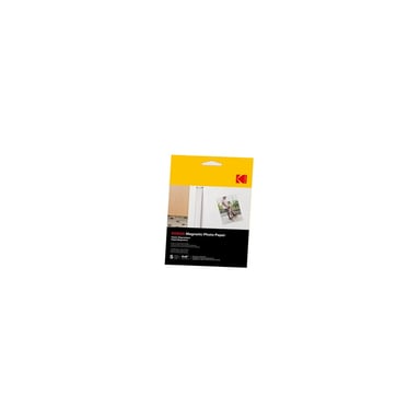 Carta fotografica magnetica KODAK - Confezione da 5 fogli di carta fotografica - Formato 10 x 15 cm - Compatibile con stampanti a getto d'inchiostro