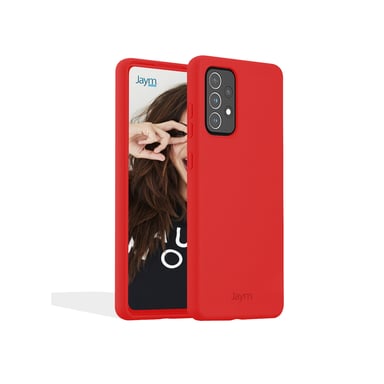 JAYM - Coque Silicone Premium Rouge pour Samsung Galaxy A32 5G -100% Silicone et Microfibre - Renforcée et Ultra Doux