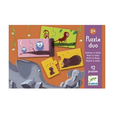 Puzzle educativo dúo - Mamá y bebé para niños