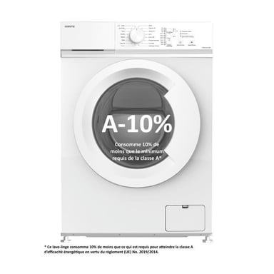 Lave-linge frontal OCEANIC OCEALL610WA - 6 kg - Induction - 60 cm - 1000 trs/ min - Blanc
