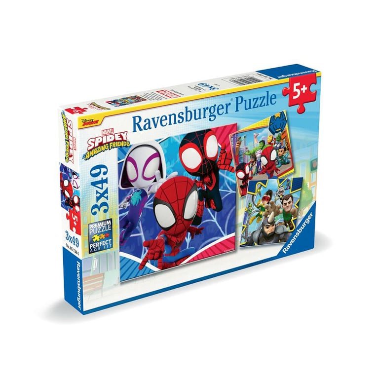 Coffret de Puzzles Spidey : 3 Puzzles de 49 Pièces pour Enfants - Neuf