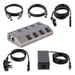 StarTech.com Hub USB-C Autoalimentado de 4 puertos con Interruptores Individuales - Concentrador USB 3.0 a 5 Gbps con Fuente de Alimentación - Ladrón