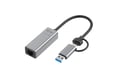 Adattatore Ethernet USB-C/USB-A 2,5Gbps di i-tec Metal