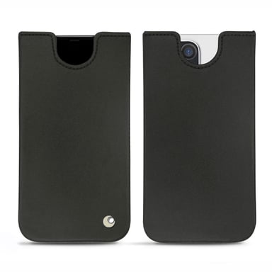 Pochette cuir Apple iPhone 13 Pro - Pochette - Noir - Cuir lisse