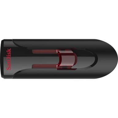 SanDisk UFM 16GB USB CRUZER GLIDE 3.0 lecteur USB flash 16 Go USB Type-A 3.2 Gen 1 (3.1 Gen 1) Noir, Rouge