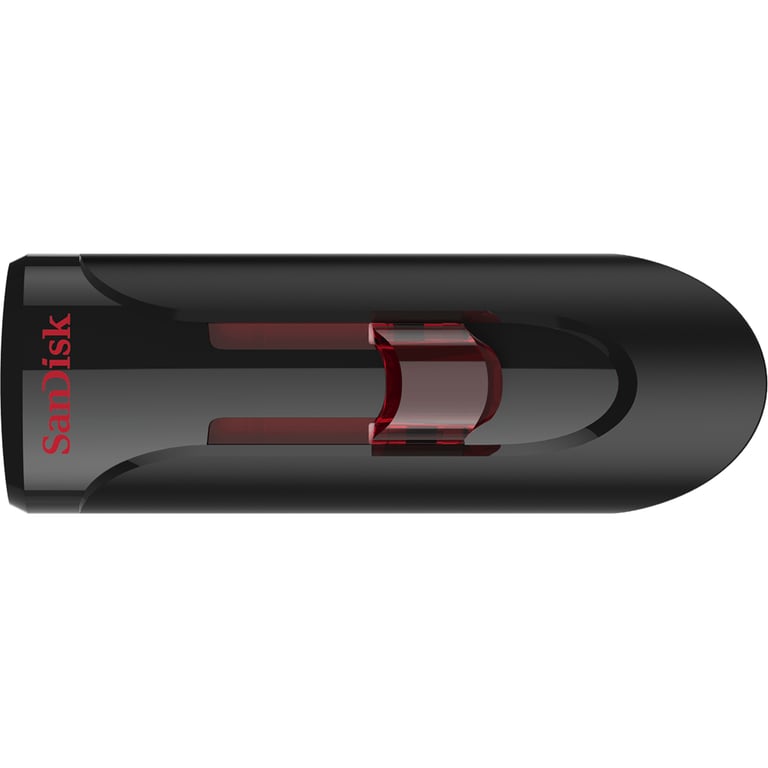 SanDisk UFM 32GB USB CRUZER GLIDE 3.0 lecteur USB flash 32 Go USB Type-A 3.2 Gen 1 (3.1 Gen 1) Noir, Rouge - Neuf