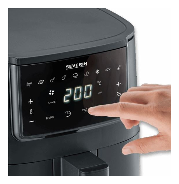 Severin FR 2461 Unique 4 L Autonome 1300 W Friteuse d'air chaud Noir - Neuf