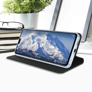 Funda Vivo V23 5G Tarjetero Soporte vídeo Dux Ducis Negro