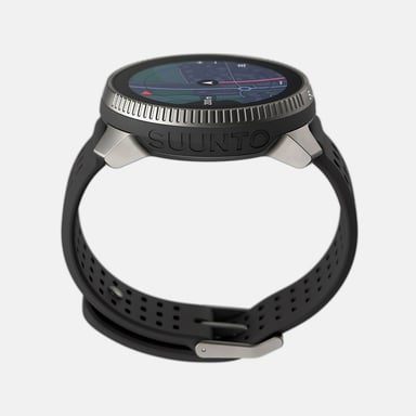 Reloj de pulsera deportivo GPS Suunto Race Titanium Charcoal 36 mm con correa de silicona negra