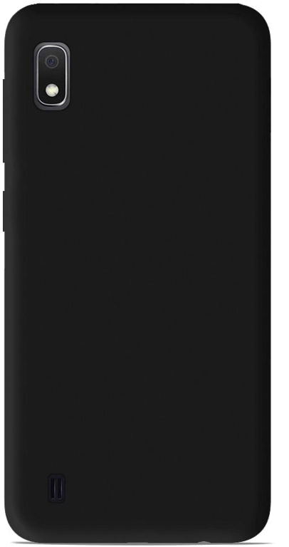 Coque silicone unie compatible Mat Noir Samsung Galaxy A10