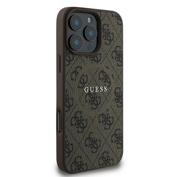 Coque pour iPhone 16 Pro Guess 4G Ring Classic Classic Logo MagSafe GUHMP16LG4G4GFRW - vue 3
