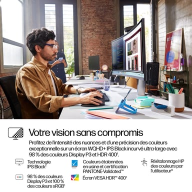 HP Series 7 Pro Monitor WQHD+ Thunderbolt 4 Pro de la serie 7 de 37,5 pulgadas: 738pu